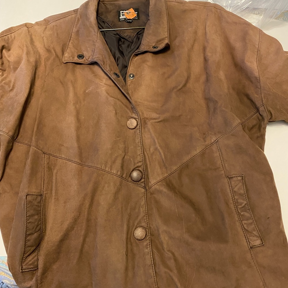 COPY - Leather jacket with Yellowstone vibe! Woman’s size large